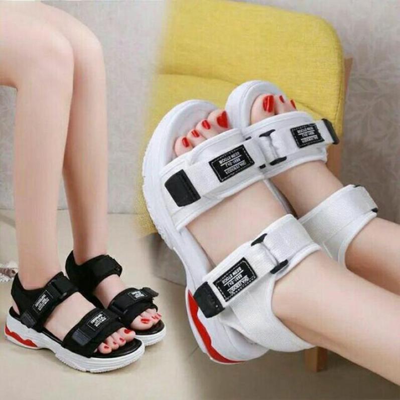 Giày dép sandan nữ kiểu dáng quai ngang đế đỏ thời trang phái nữ giá rẻ