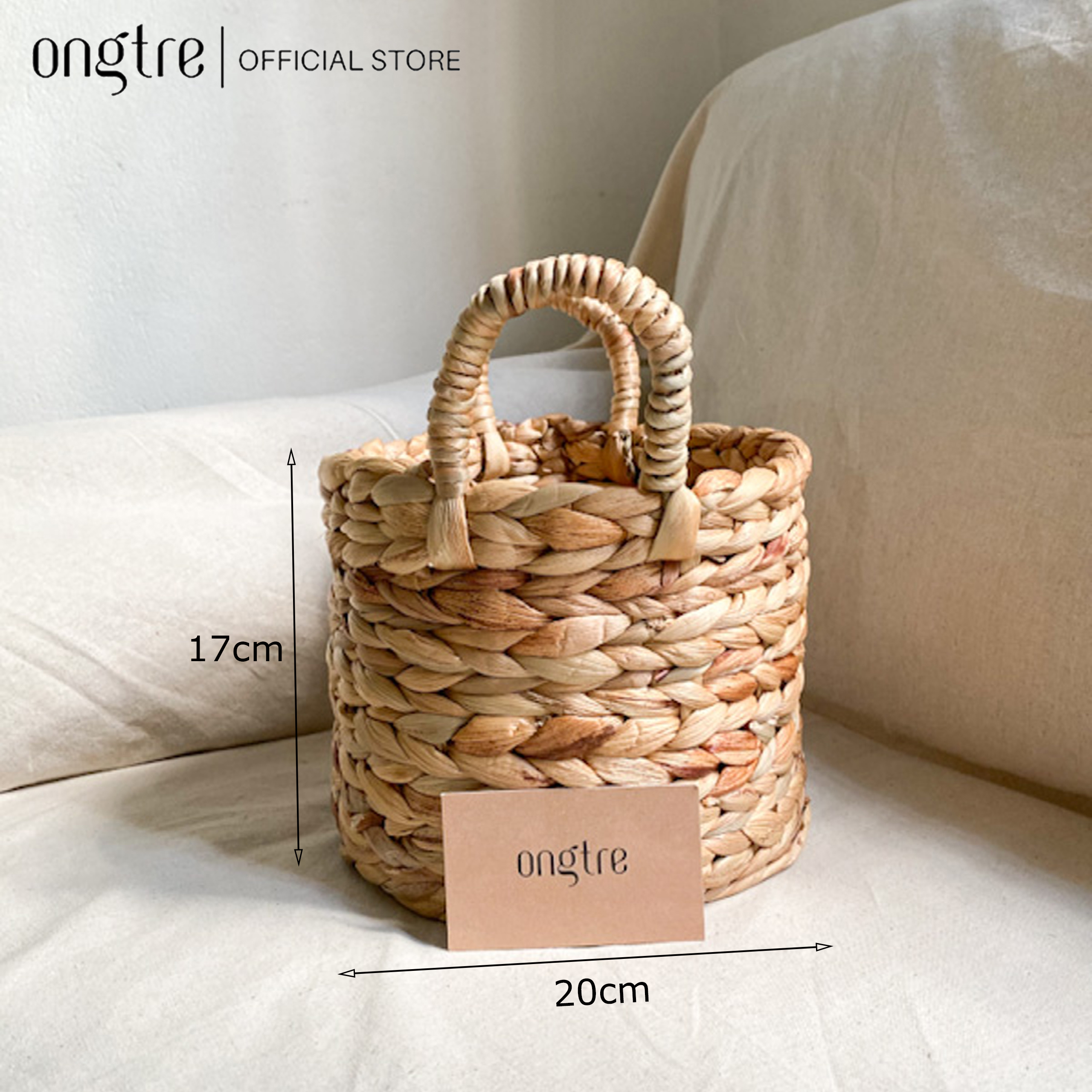 Giỏ lục bình tròn có tay cầm đủ size  ongtre® (Vietnam)