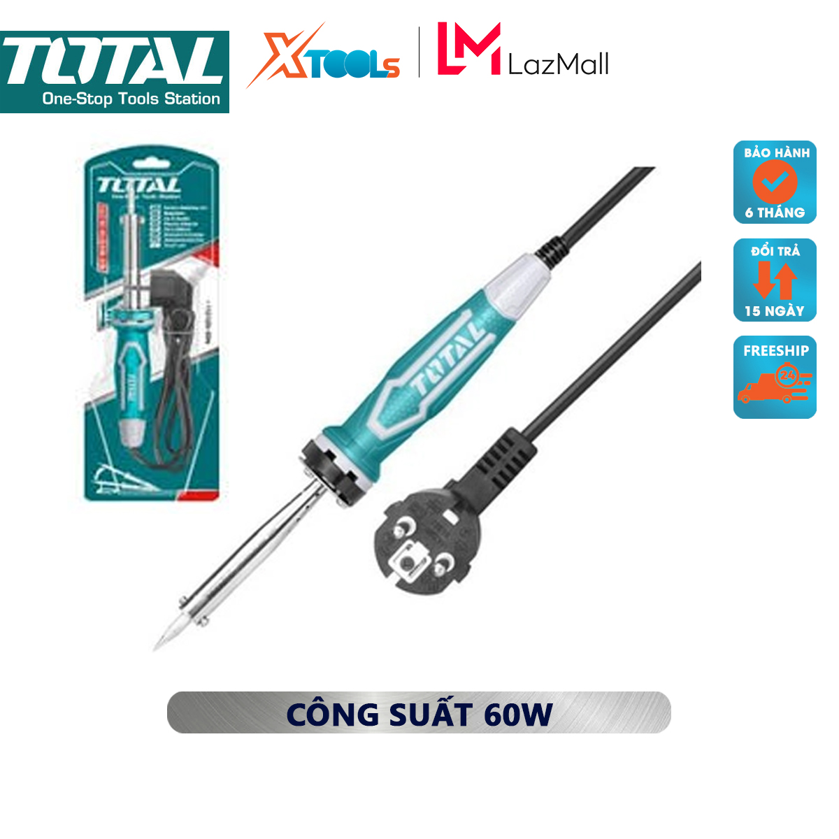 Soldering iron lead total TET2606 soldering iron lead-free portable 220V-240V ~ 50Hz power 60W heated 3 ~ 5 minutes sealing adhesive, making hot melt electronic components [XTools mall]