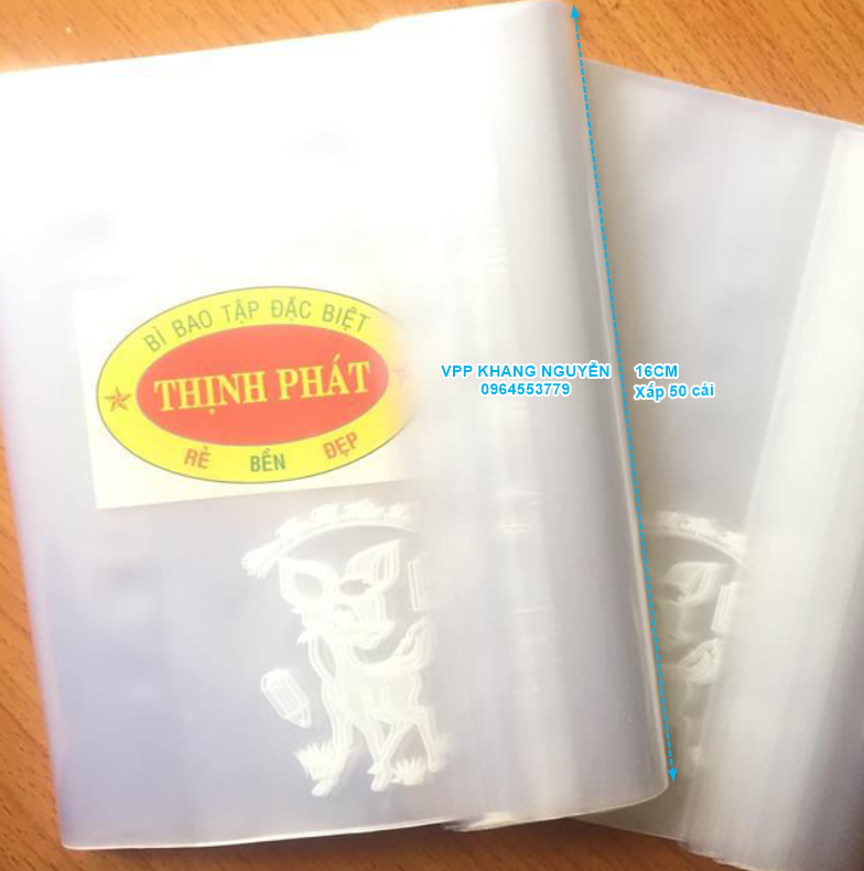 Bìa Bao Tập Thịnh Phát Lợi Dày Đặc Biệt Khổ 21cm Xấp 50 Cái