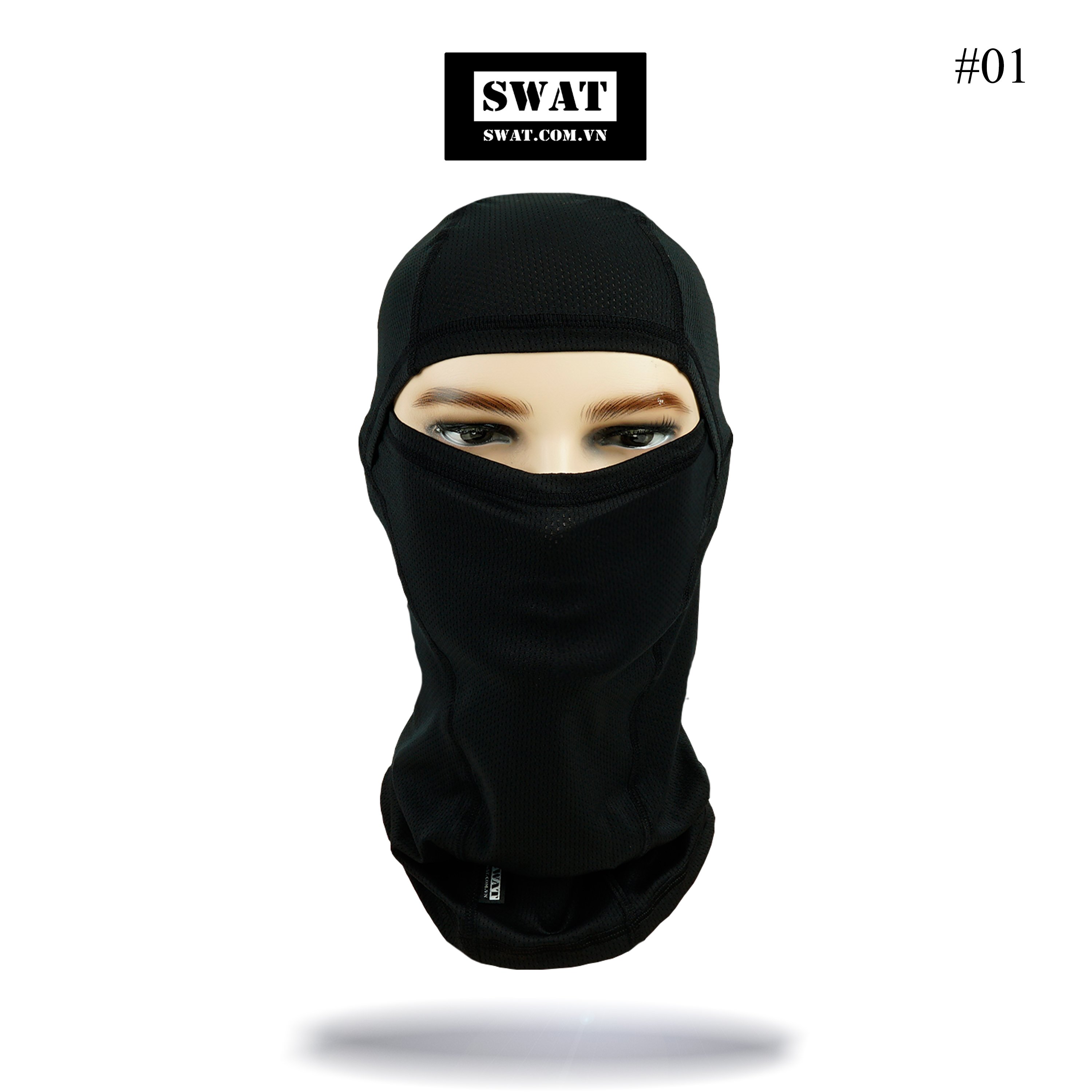 Headscarf sunscreen SWAT F1 premium soft smooth black, gray handy