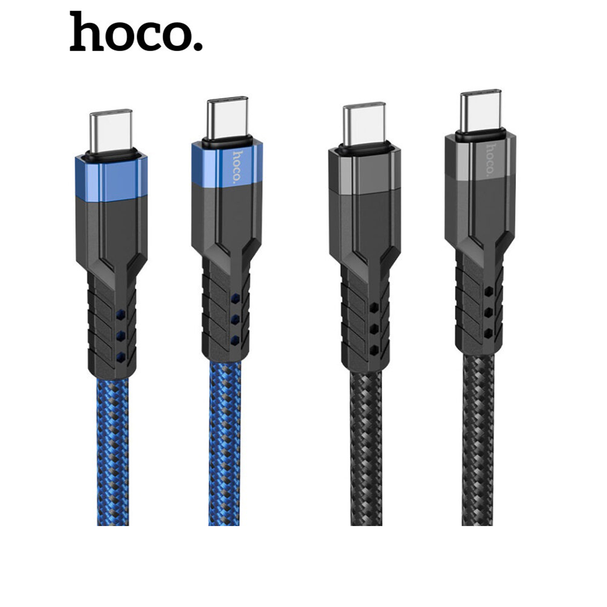 Cáp sạc nhanh 3A/60W Hoco U110 Type-C ra Type-C dây Nylon siêu bền dài 1.2M cho Android