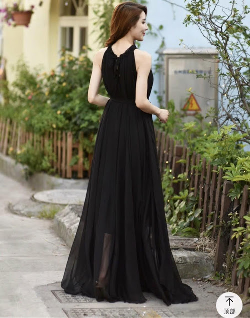 [HCM]ĐẦM MAXI CỔ YẾM THẮT DÂY EO ĐẦM ĐI BIỂN