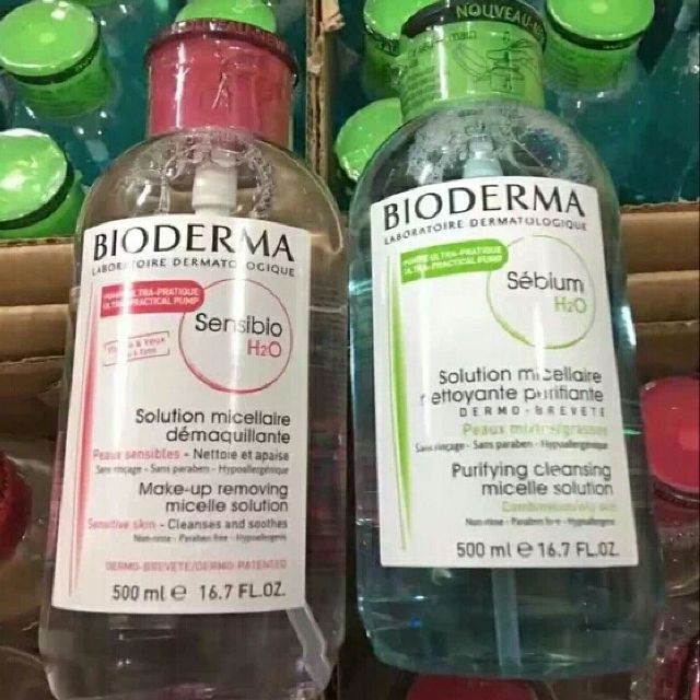 Tẩy Trang BIO DERMA 500ml Cho Mọi Loại Da Nắp Nhún Như HÌnh