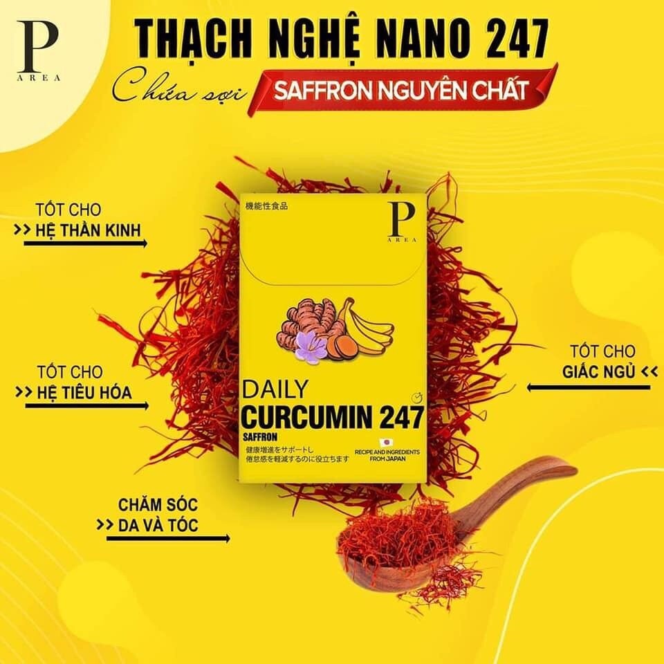 [Chính Hãng]Thạch Nghệ Saffron Vị Chuối 247 Nano Japan