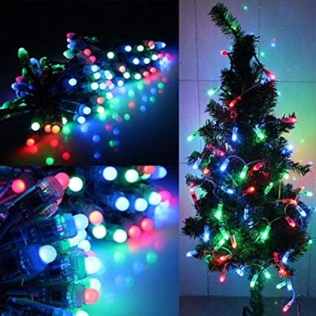 Led dây Full màu Ws2811 5V bóng 12mm chống nước
