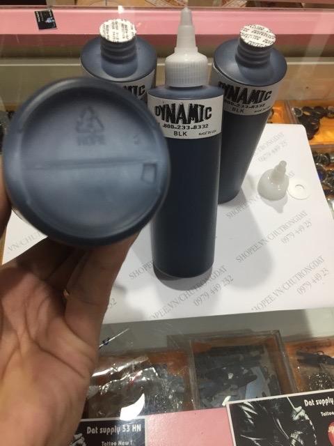 Mực tập xăm Dynamic trai to 240ml mầu đen