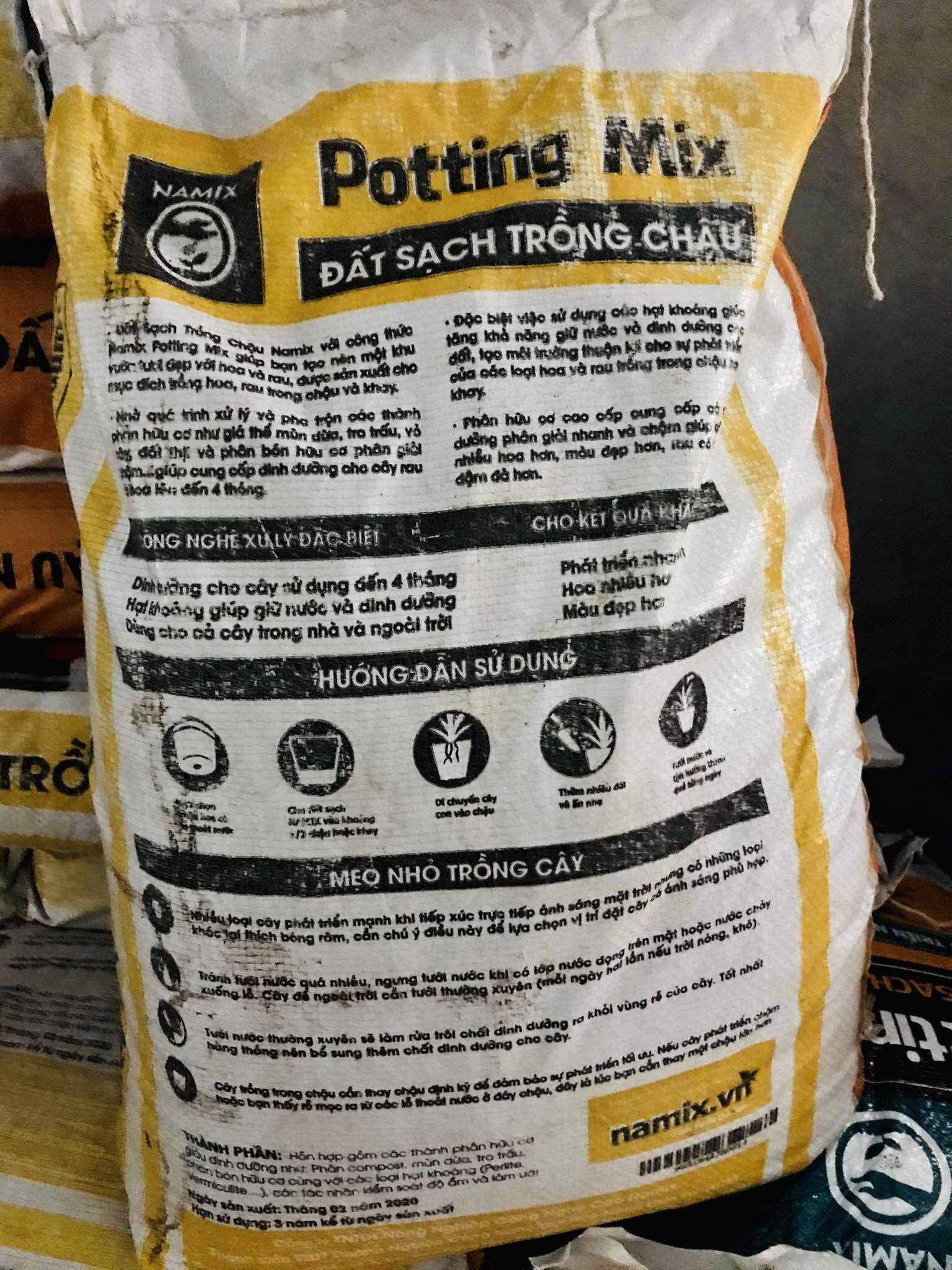 Túi 2 kg - Đất sạch trồng cây cao cấp Namix