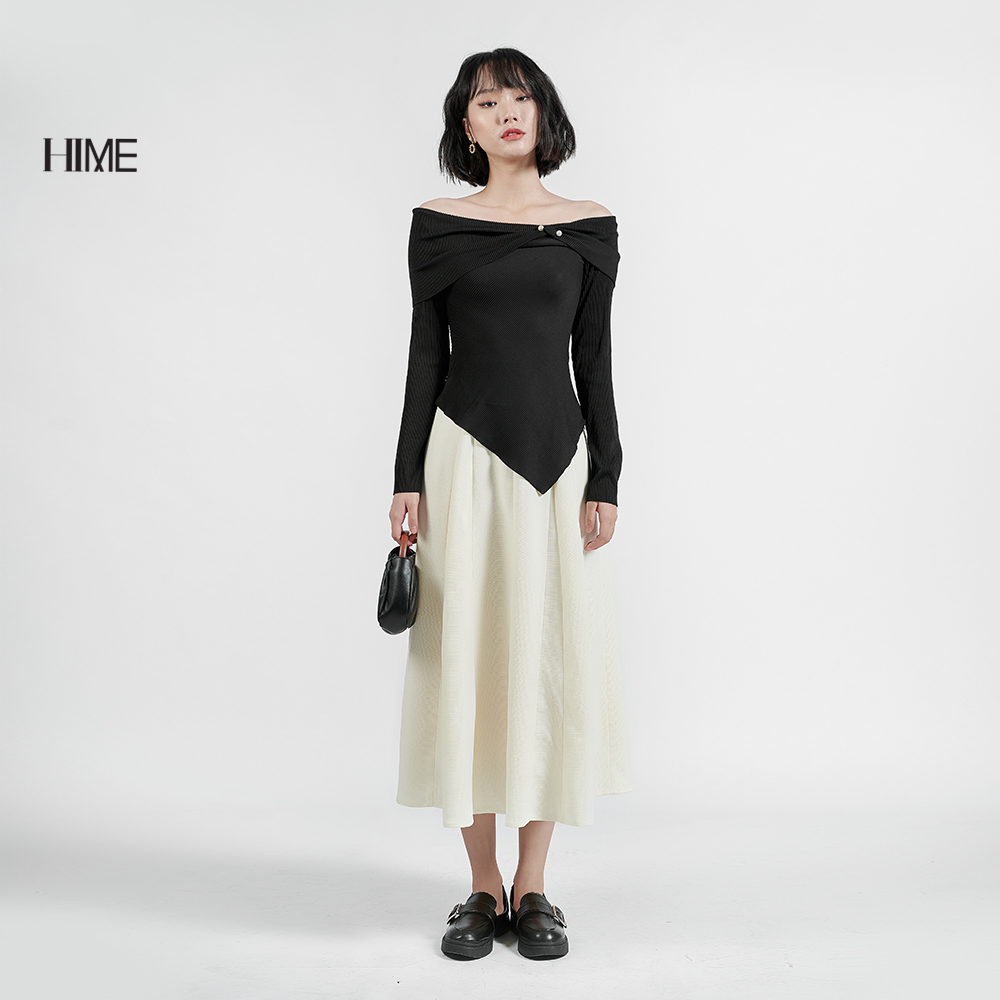 Chân váy midi trơn HIME H084