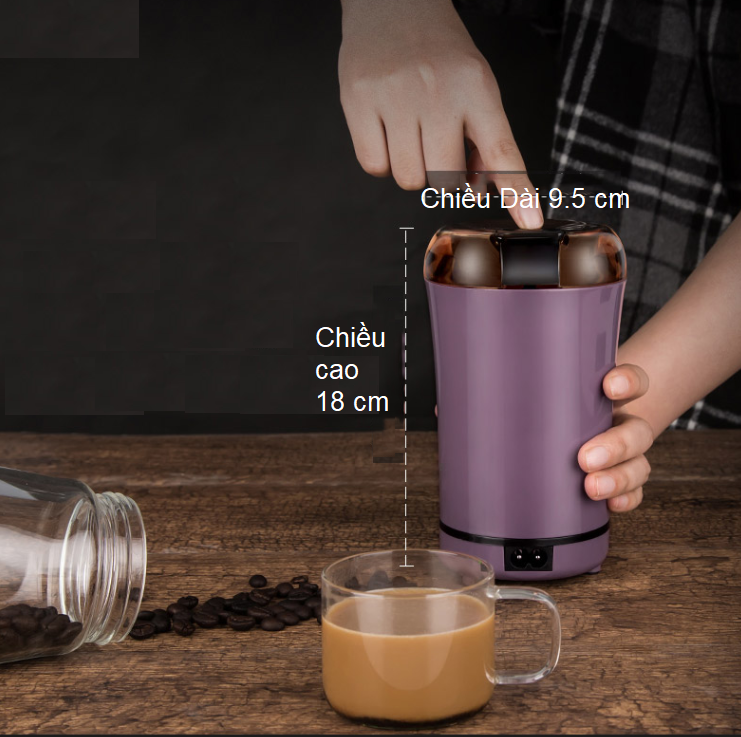 Máy nghiền bột đa năng mini, máy xay ngũ cốc, cafe siêu tốc