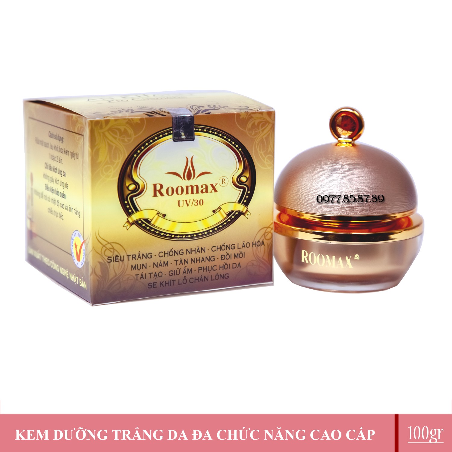Kem dưỡng trắng da đa chức năng cao cấp ROOMAX (100g)