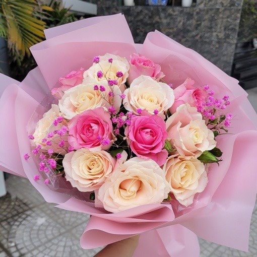 Cuộn giấy lụa, giấy vân long gói hoa