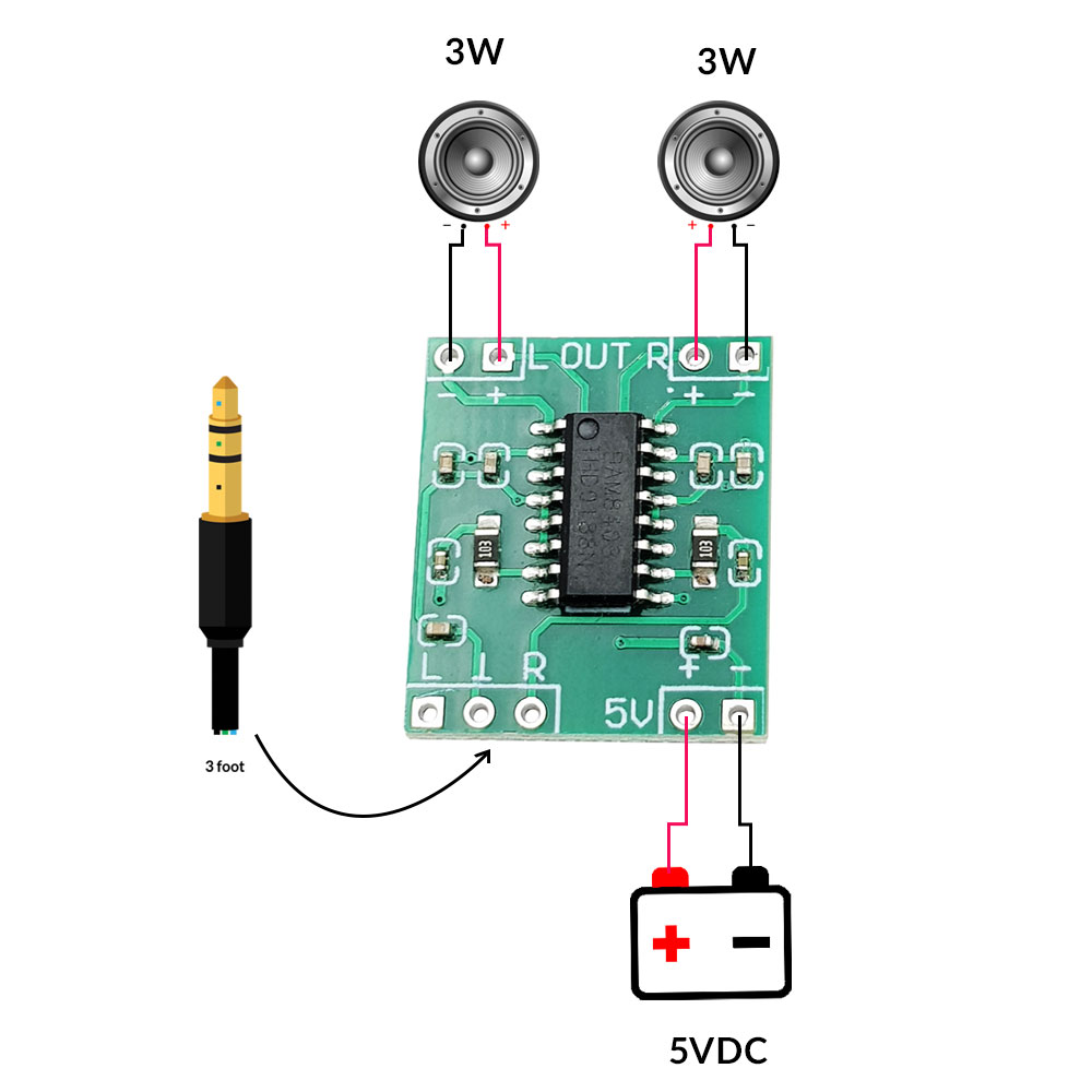 Mạch Khuếch Đại Âm Thanh PAM8403 6W Hifi 2.0 Class D (Không Volume)