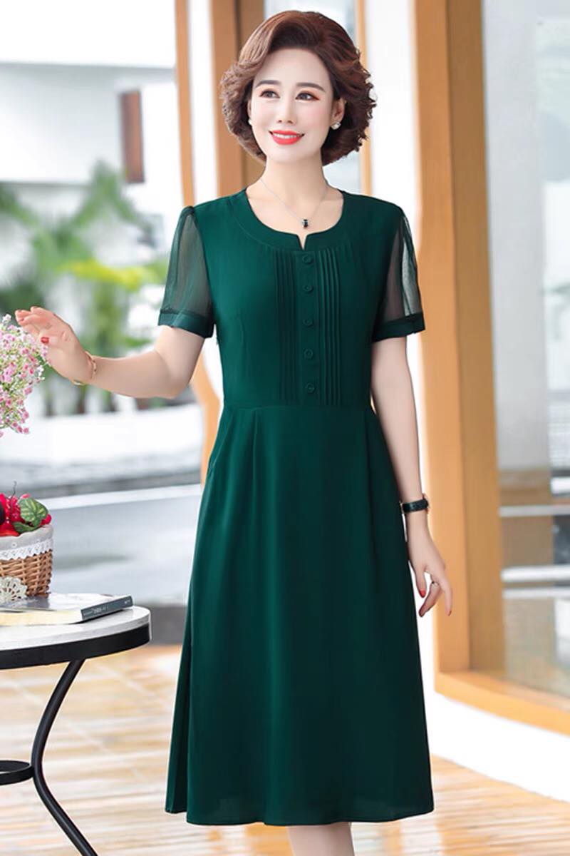 Đầm dự tiệc sang trọng , đầm trung niên 2021 , thiết kế sang trọng tinh tế, lịch sự ,Thiên tú Store LZT01689