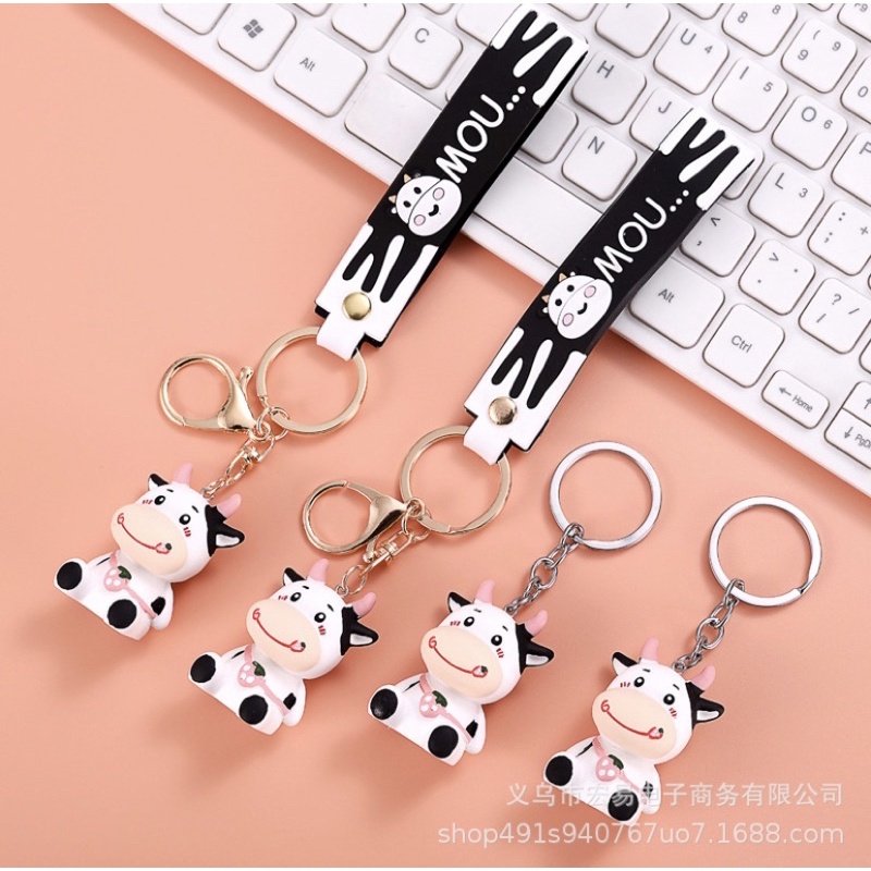 MÓC KHOÁ BÒ SỮA KÈM Dây- MK14