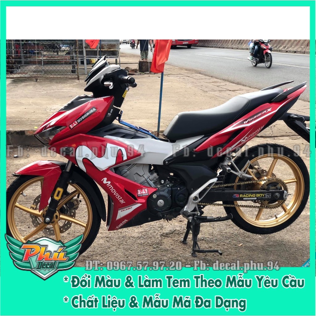Tem rời Winner X đỏ đen Movistar