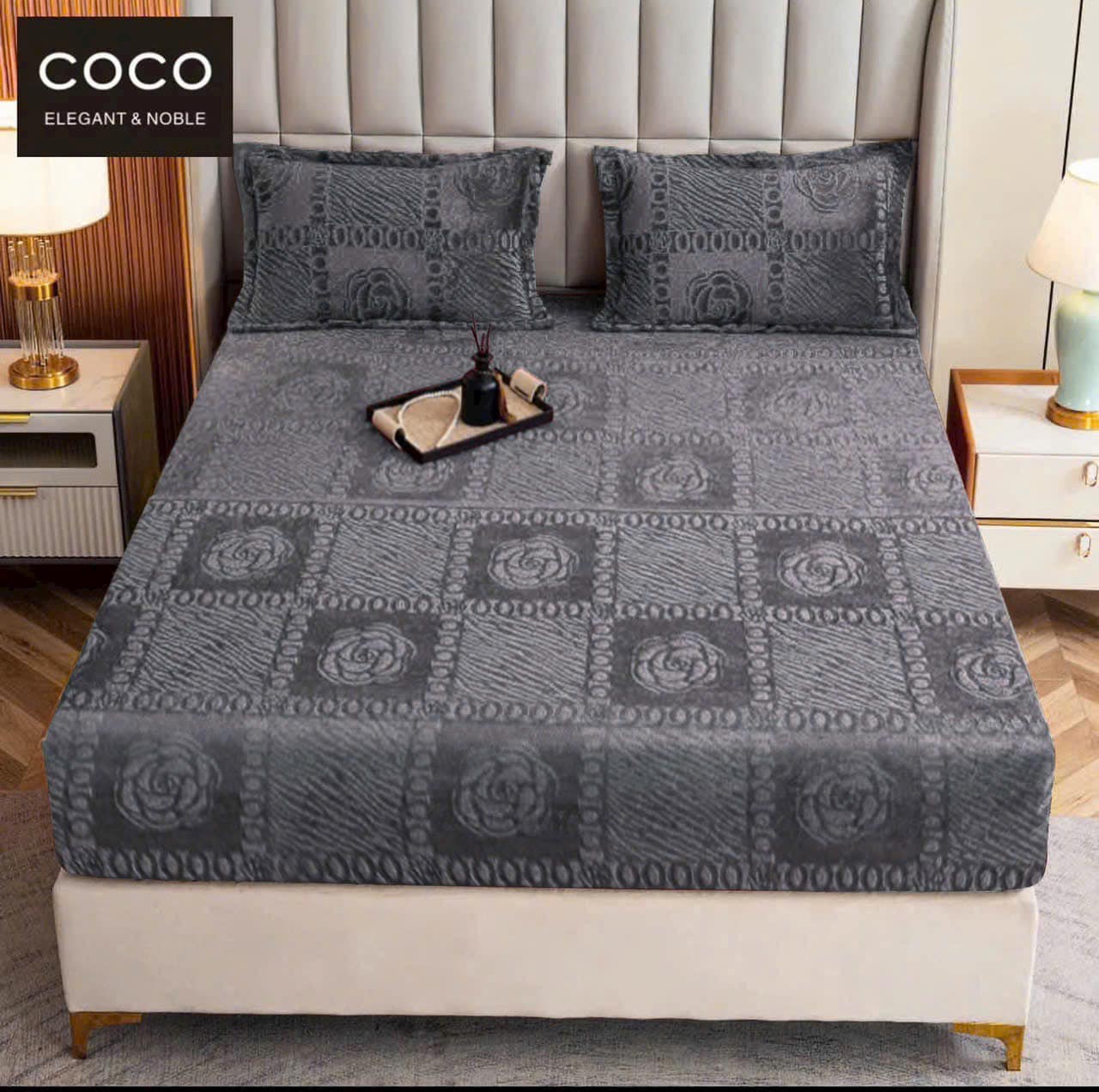 Ga gối nỉ nhung thu đông coco phiên bản mới 2024 - ga giường bọc nệm 15cm trở về, ga gối mèm mịn