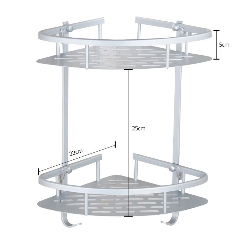 Corner Shelf bathroom 2 floor aluminum alloy