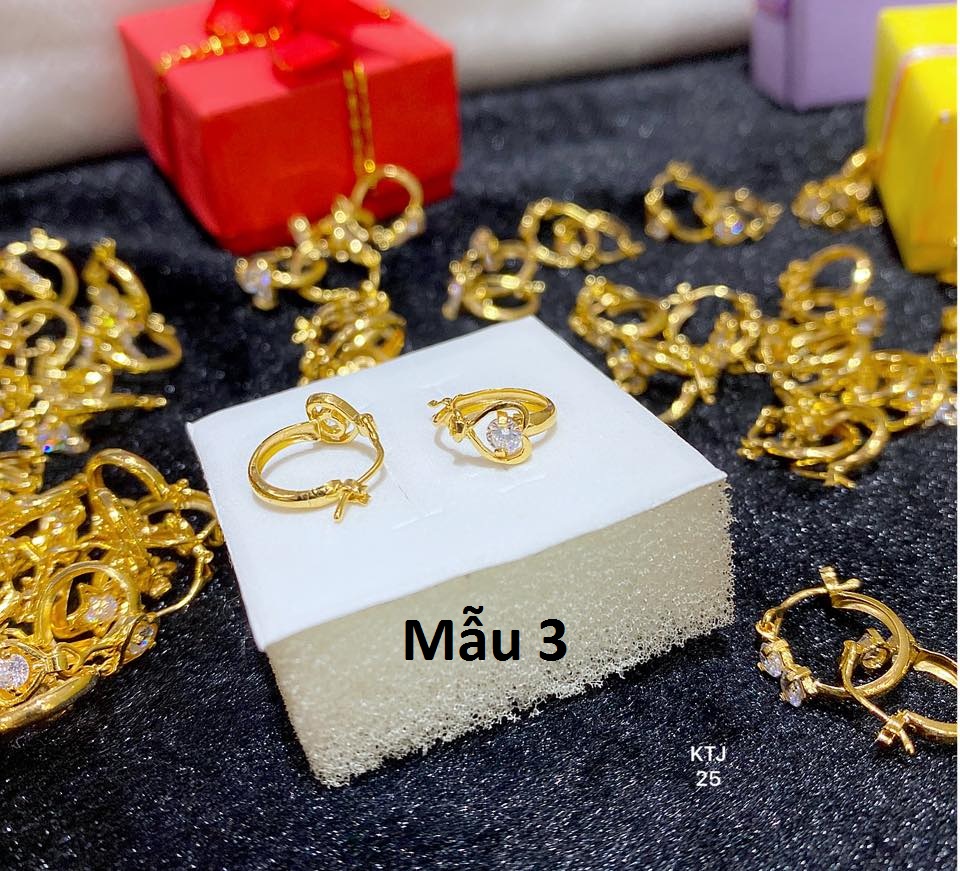 Bông tai vàng tây trẻ em các mẫu MS26