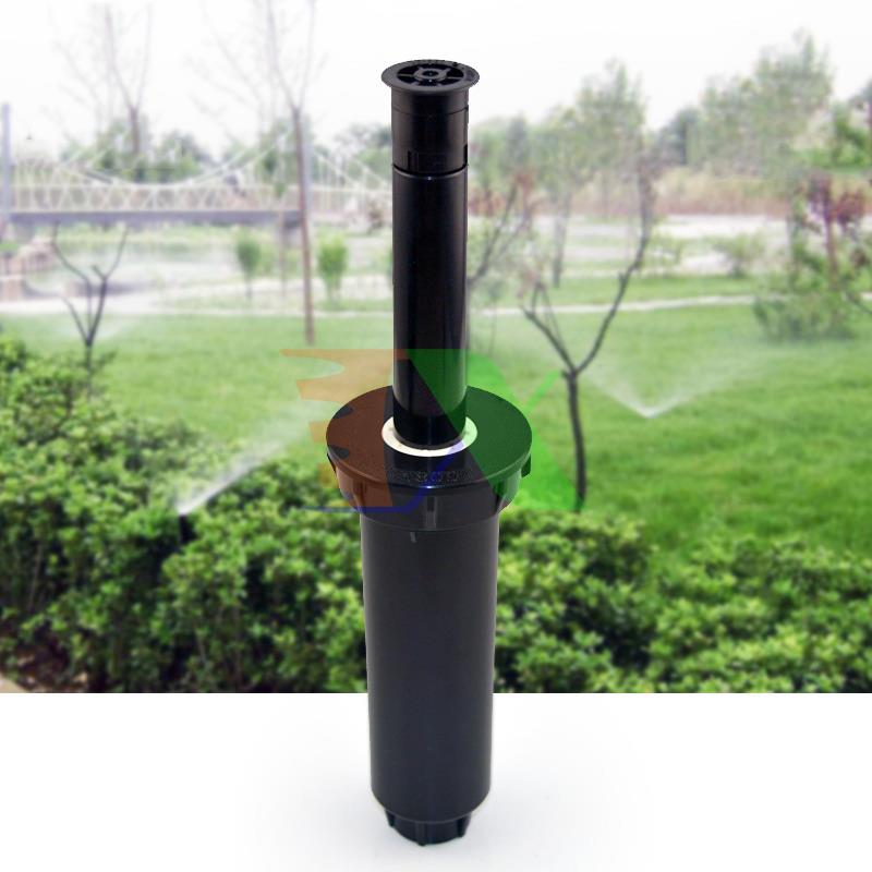 Irrigation spray rainfall reaching retractable dtx-21d, holder cap lawn sprinkler retractable adjust angle watering 25 °-360 ° lace 21 1/2 ", watering golf ball, water landscape, Park