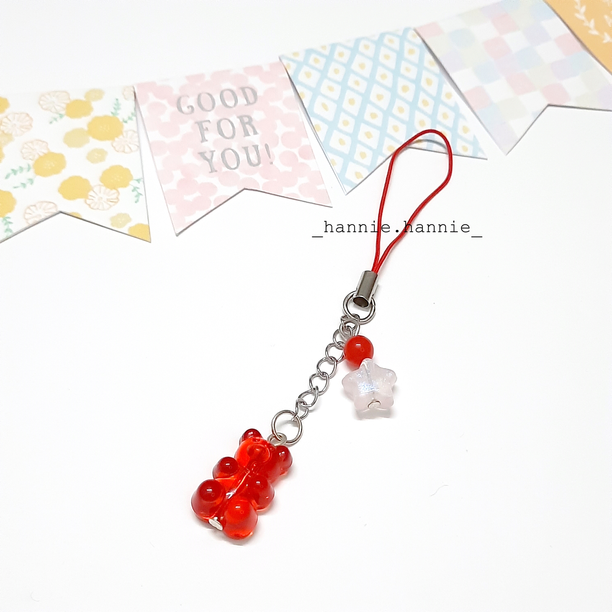 Đọc mô tả - GUMMY BEAR - Móc khóa gấu dây treo điện thoại, usb, máy ảnh, quà tặng handmade (Vàng/Cam/Tím/Hồng/Xanh biển/Xanh lá/Tím)