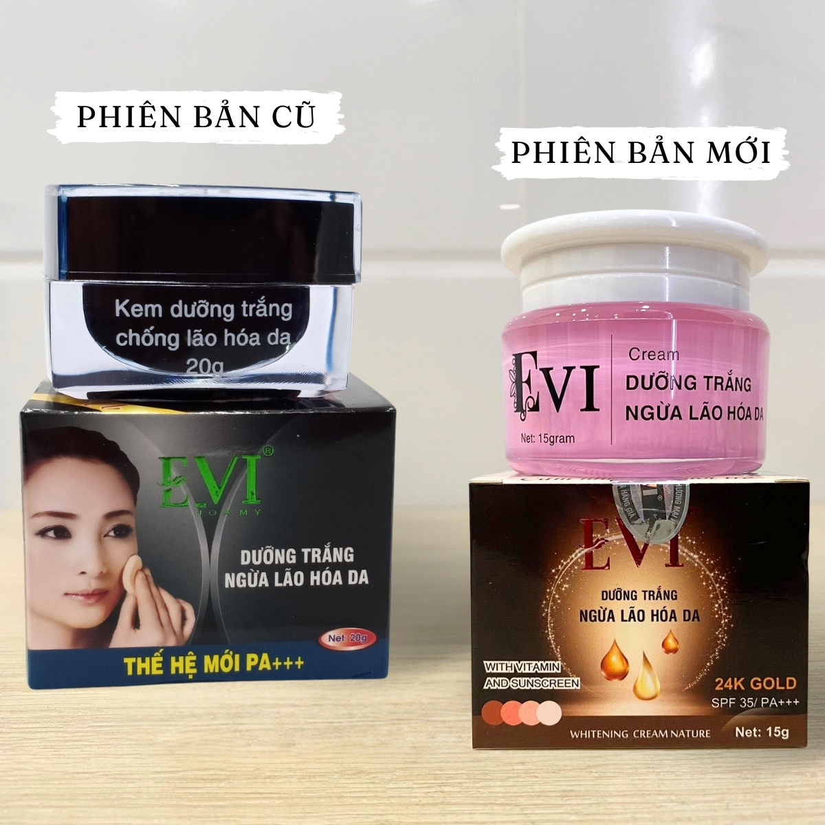 Kem dưỡng trắng, Chống lão hóa da EVI (15g)