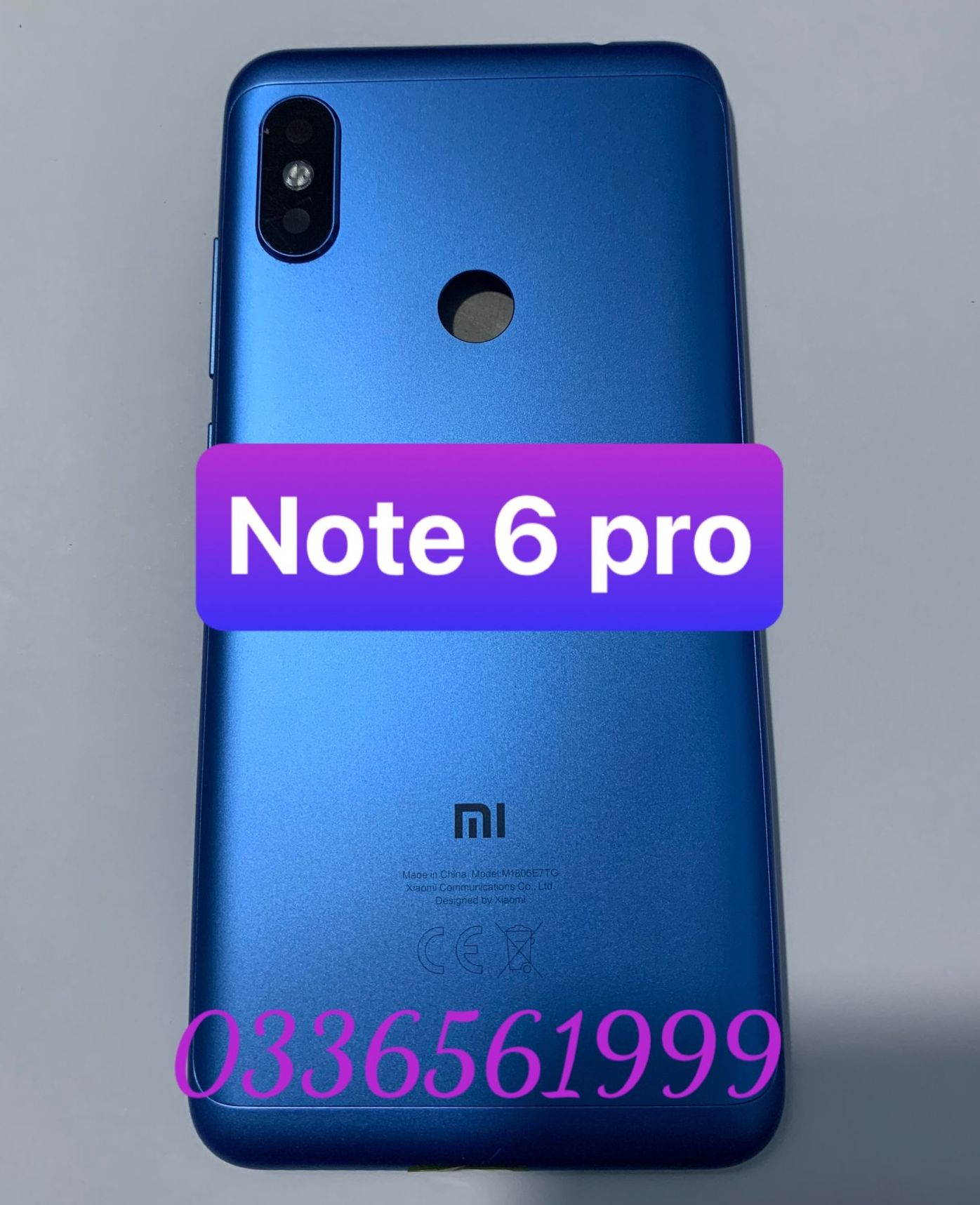 bộ xương vỏ xiaomi Redmi note 6 pro (zin)