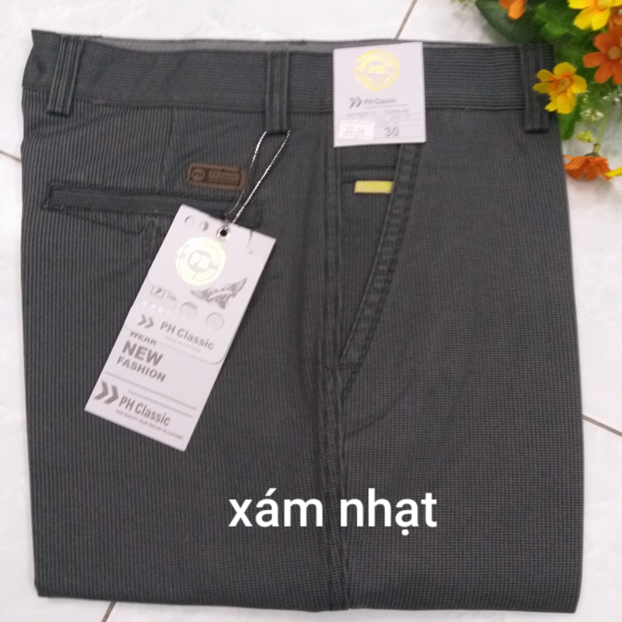 [HCM]Quần kaki trung niên caro MK032