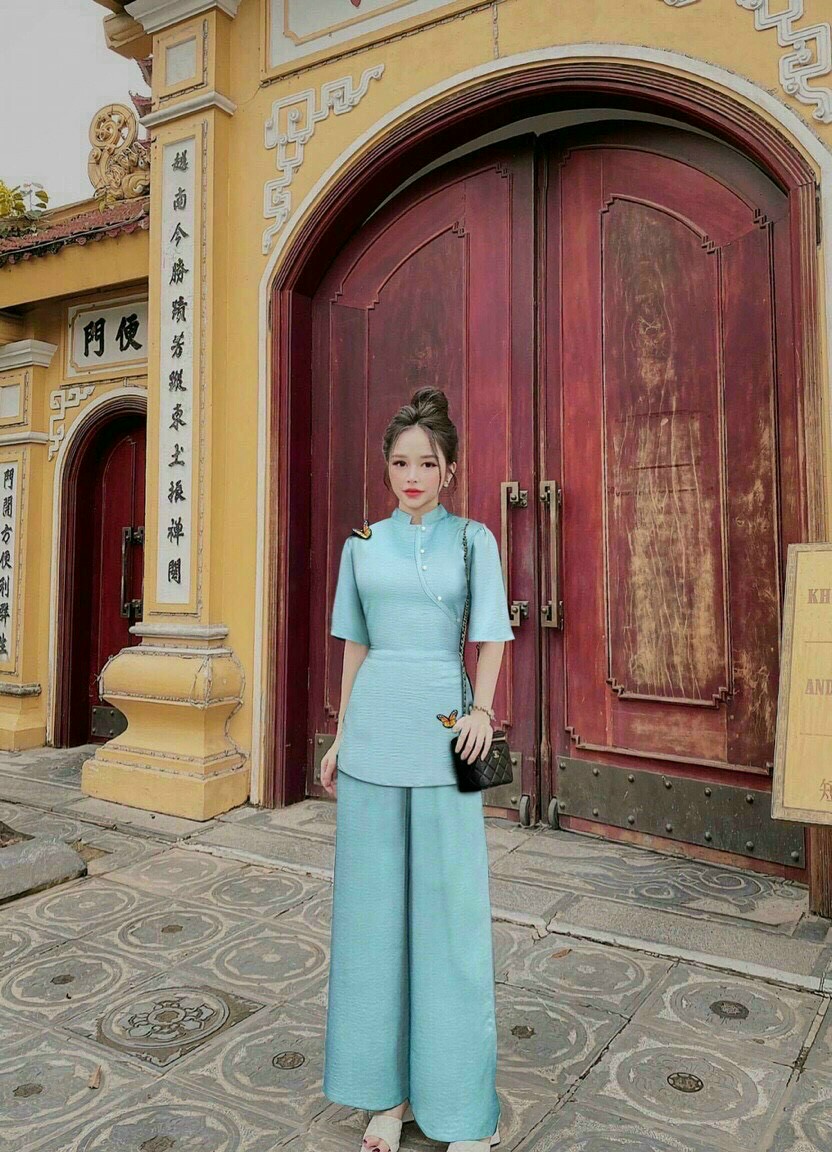 [HCM]SET ĐỒ LAM ĐI CHÙA THÊU BƯỚM NỔI BẬT