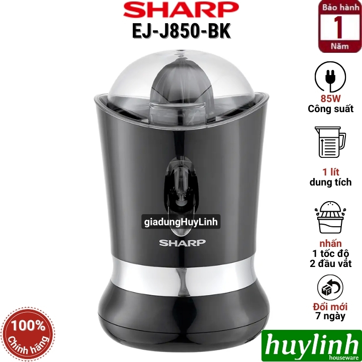 Máy vắt cam Sharp EJ-J850-BK - 85W - 2 đầu vắt