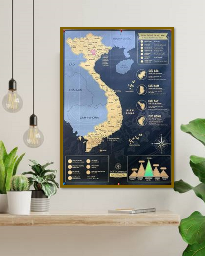 Vietnam Scratch Map Gold Edition