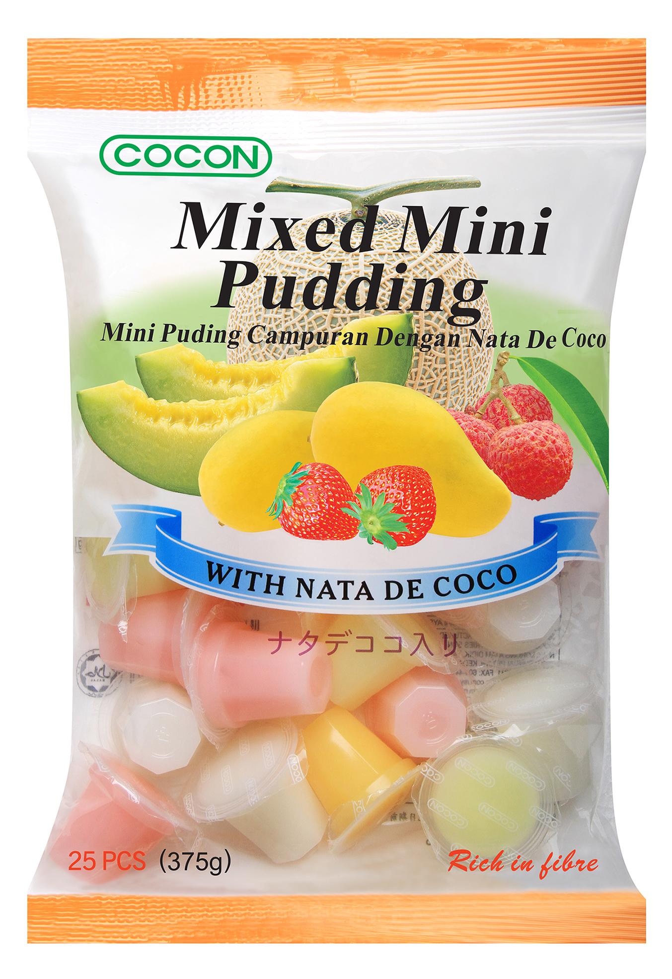 Combo 3 Gói Thạch Rau Câu Trái Cây Cocon 375g (375g x 3gói)