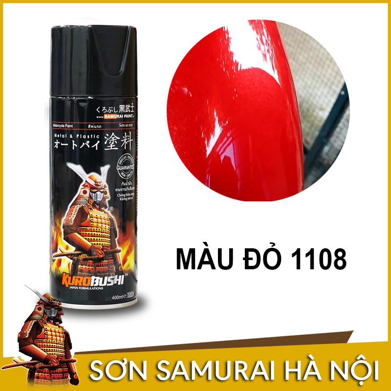 Sơn Samurai - Chai sơn màu đỏ Yamaha ánh kim 1108