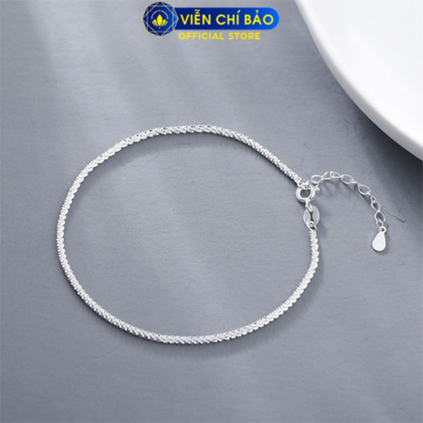 Lắc chân bạc nữ Twinkle óng ánh chất liệu bạc 925 thời trang phụ kiện trang sức nữ Viễn Chí Bảo L500174