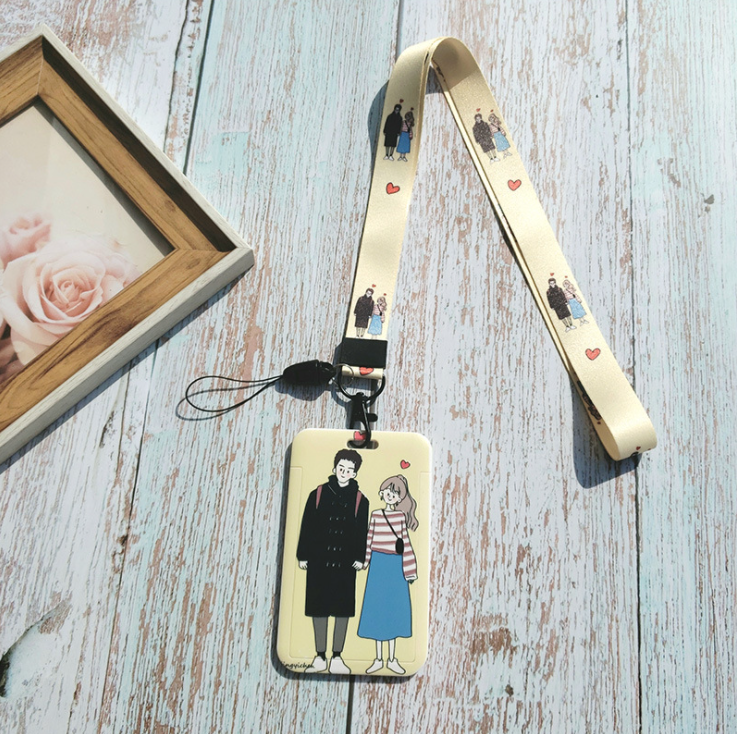Strap student card (Style C) strap vertical card for school student office worker KUTE astray-combo Wire & Card-beyou