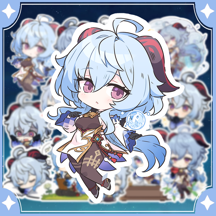 [Genshin Impact] Sticker Ganyu - Chibi ganyu ( set 16 pcs)