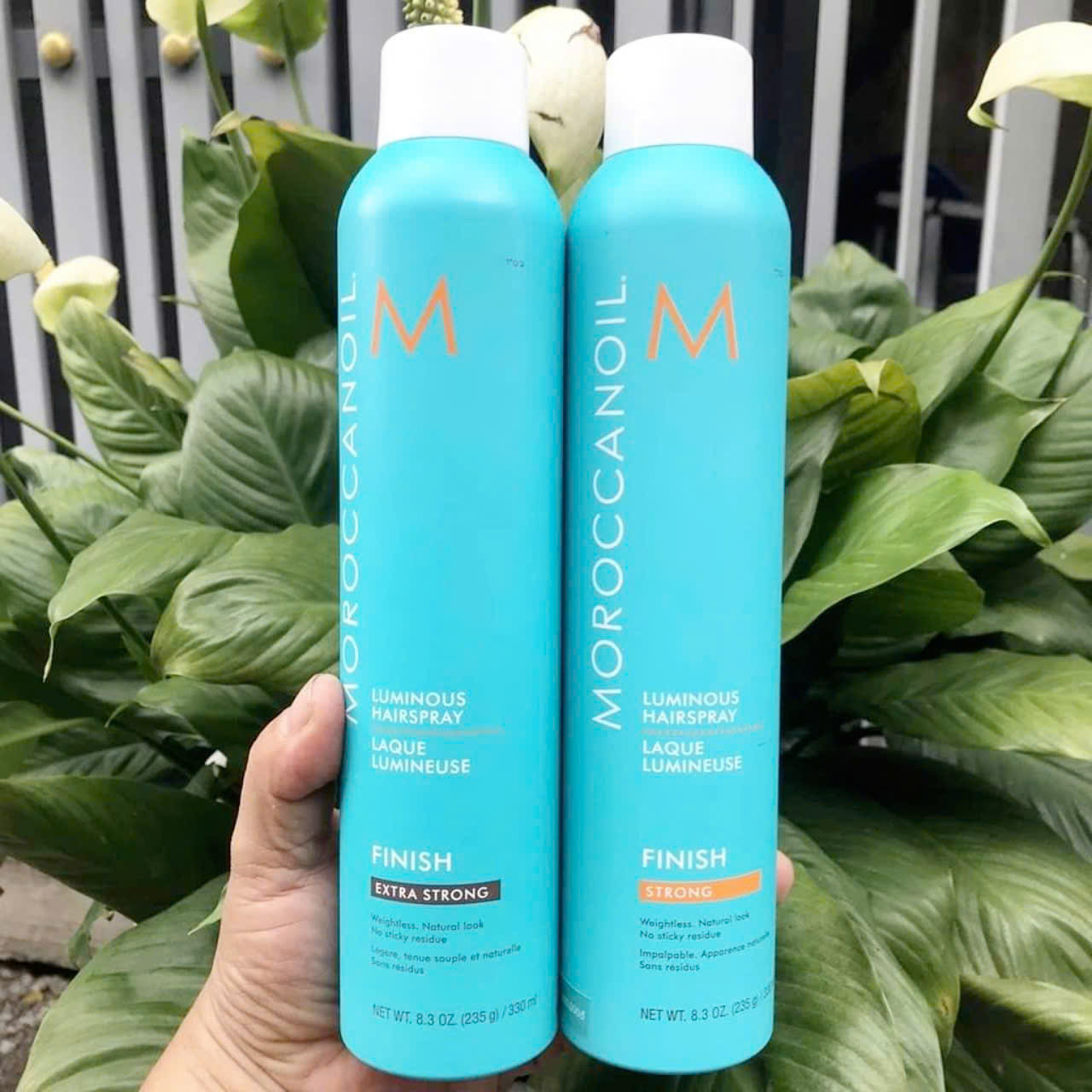 Keo xịt tóc giữ nếp tóc bồng bềnh Finish Strong Moroccanoil 330ml- chai