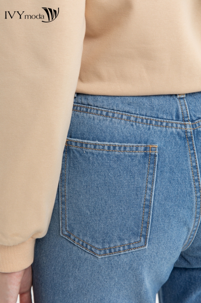 Quần jeans rách gối IVY moda MS 25M7788