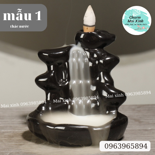 Thác khói đen đốt nụ trầm hương - lư khói chảy ngược - đốt nhang nụ hương vòng