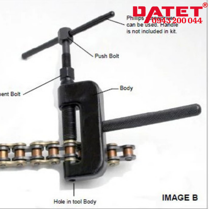 Bộ dụng cụ cắt & tán sên xích mô tô, xe máy DN-D1085