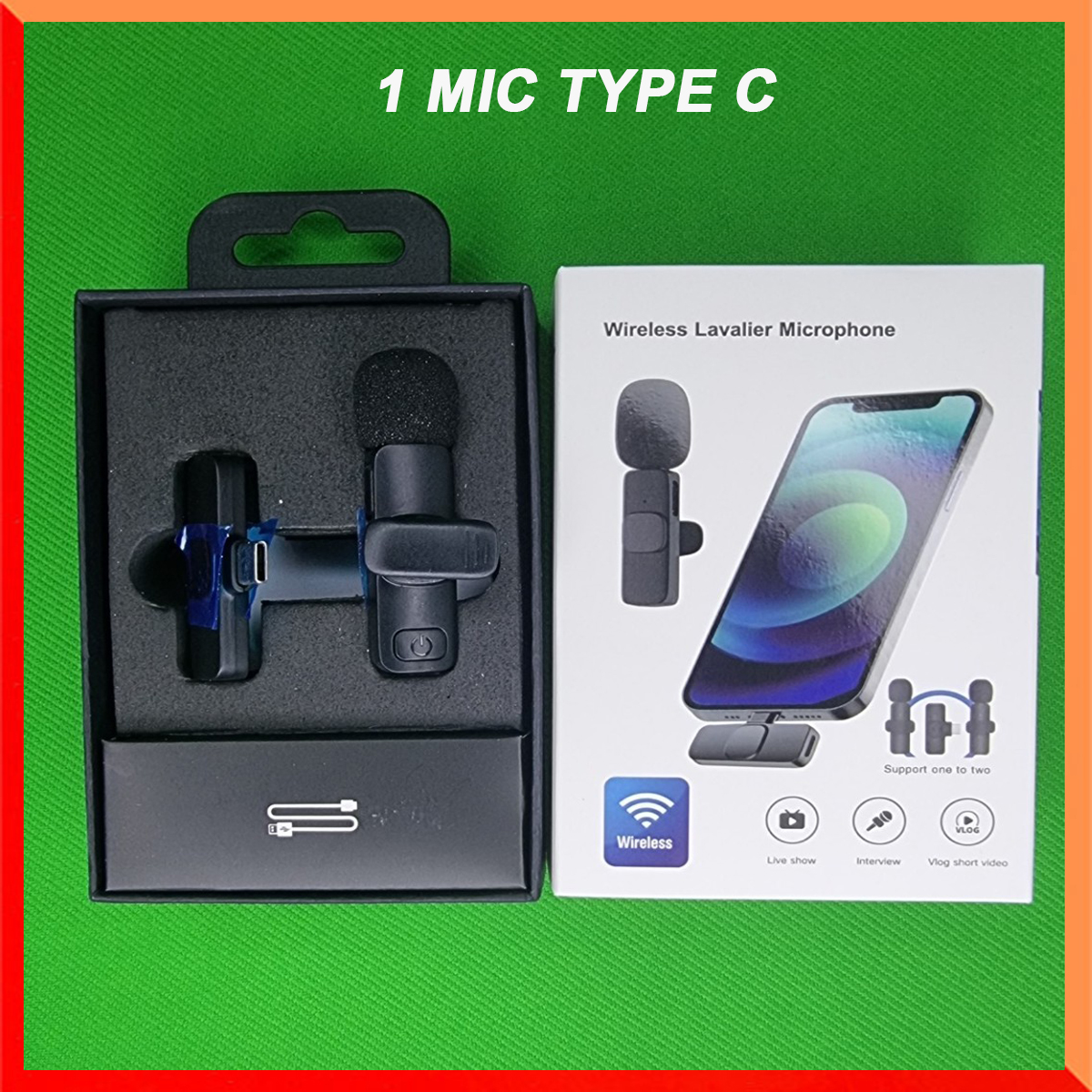 Micro thu âm cài áo K9 Pro kết nối điện thoại dùng quay video, livetream, tiktok, youtube