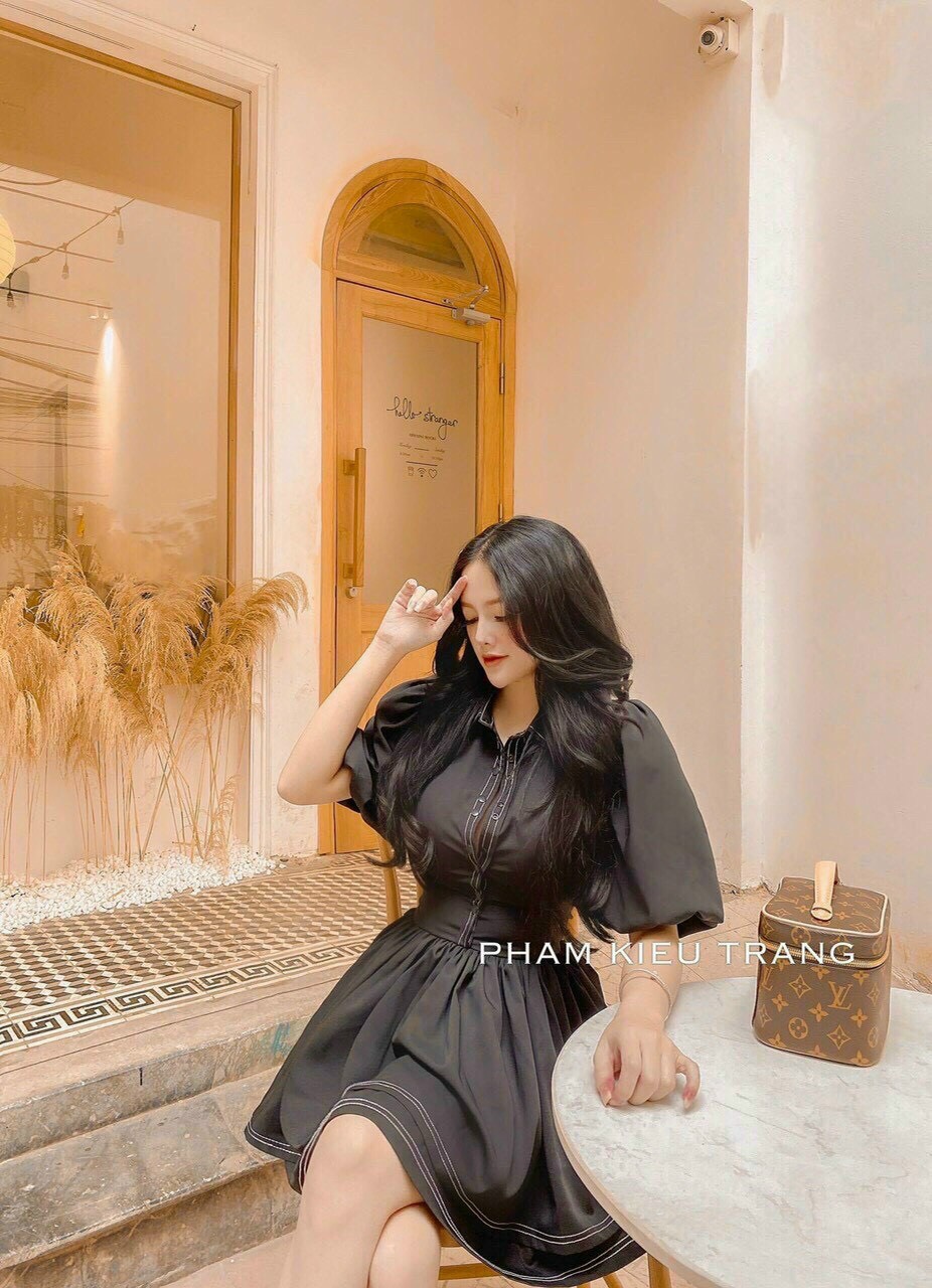 Đầm công chúa tay lửng phồng váy xòe mộng mơ