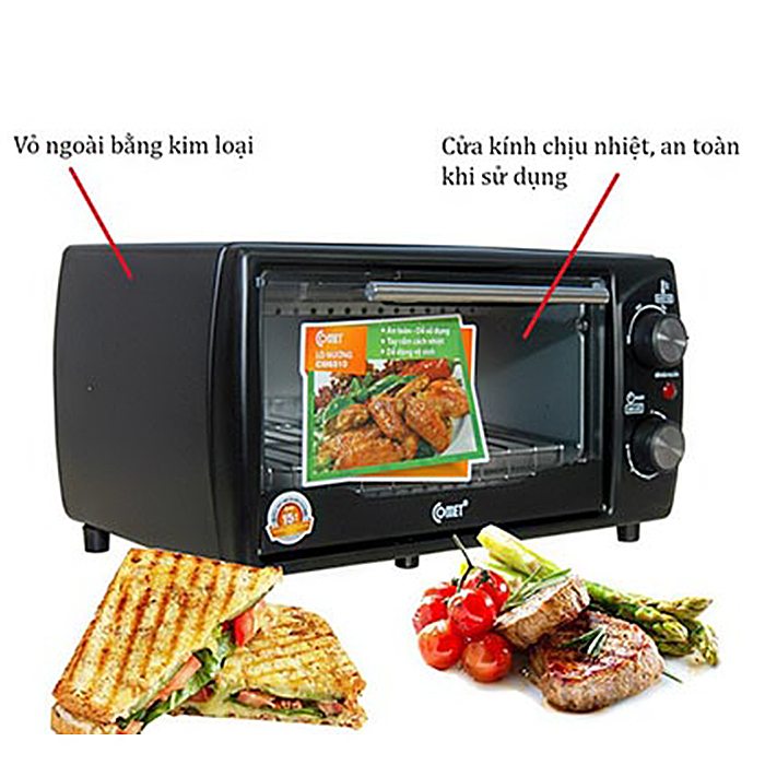 Lò nướng điện đa năng comet cm6510 10l 10 lít - hàng chính hãng