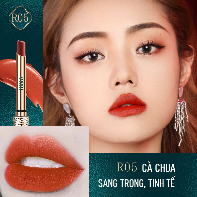 Son Lì DMDN Mềm Mịn Không Dính Cốc Chống Nước Lâu Trôi Màu Trắng Cam Nâu Đào Dưỡng Ẩm Mùa Thu Đông Cho Học Sinh