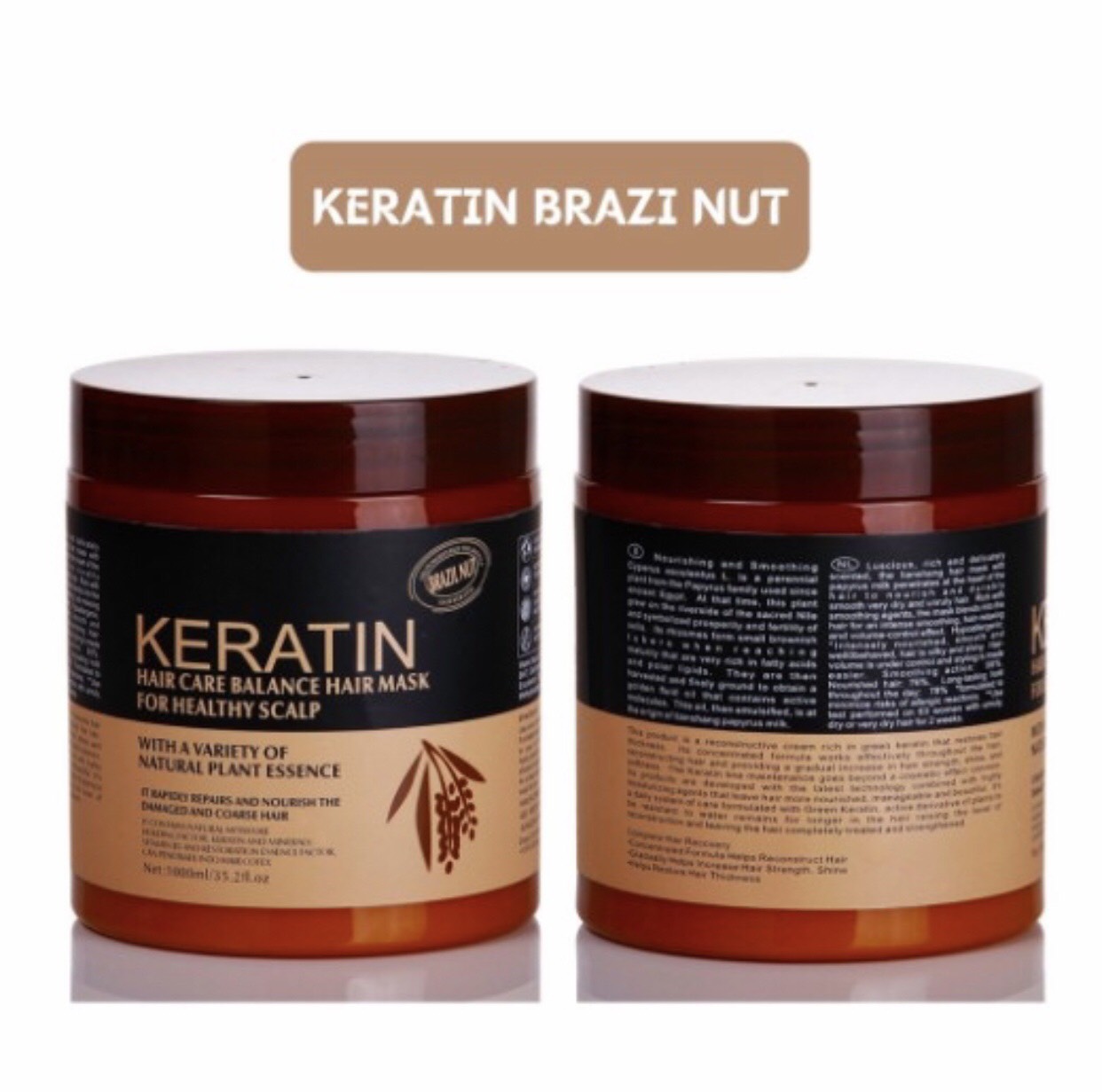 kem ủ tóc KERATIN collagen 1000ml (hủ nâu)