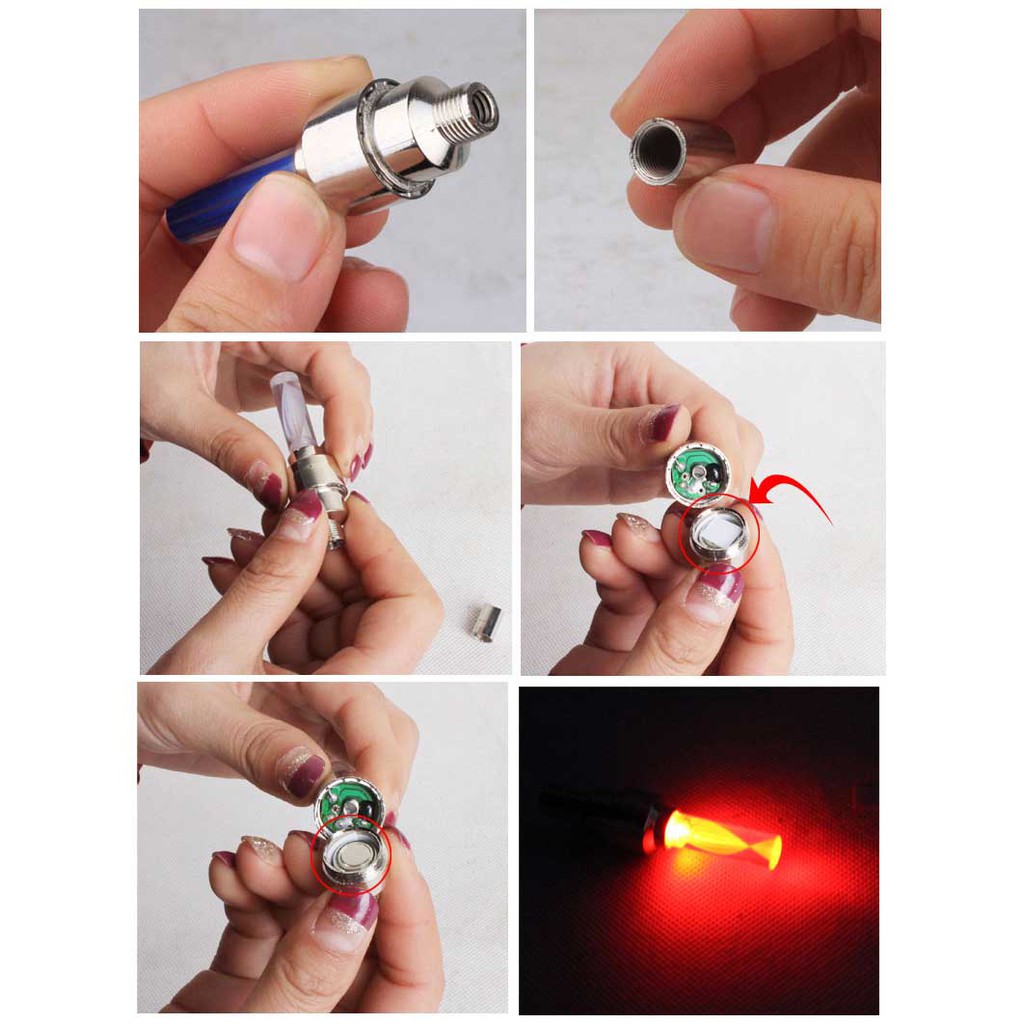 COMBO 2 ĐÈN LED LẮP CHÂN VAN XE MÁY, XE ĐẠP, OTO