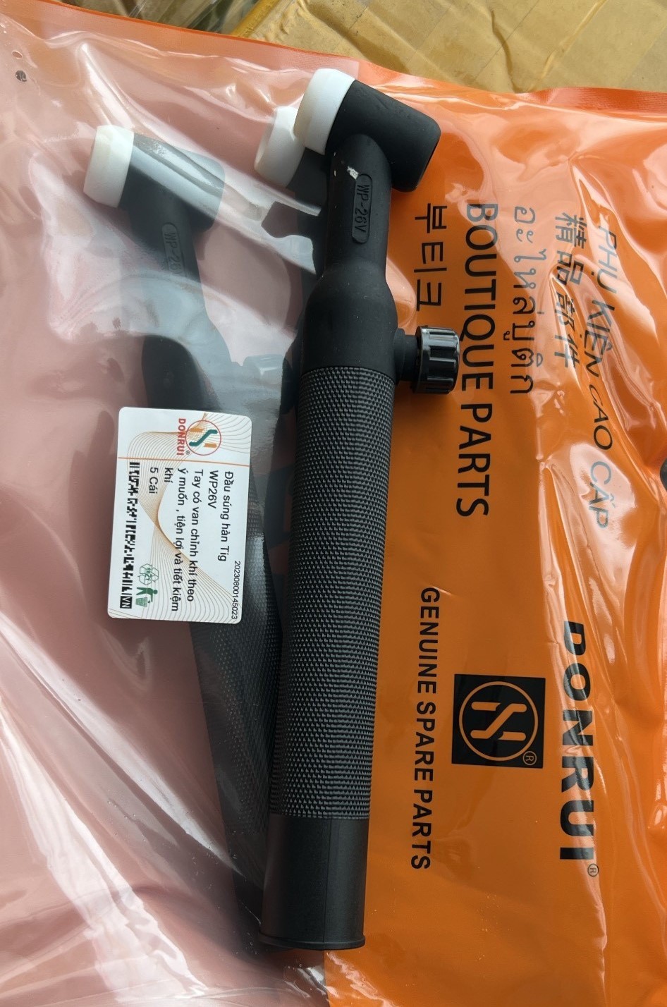 Tay mỏ hàn tig WP26 có chỉnh khí (WP-26V cổ cứng)