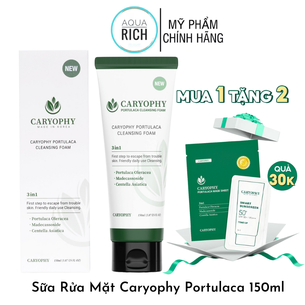 Sữa Rửa Mặt Caryophy Portulaca Cleansing Foam 30ml 150ml