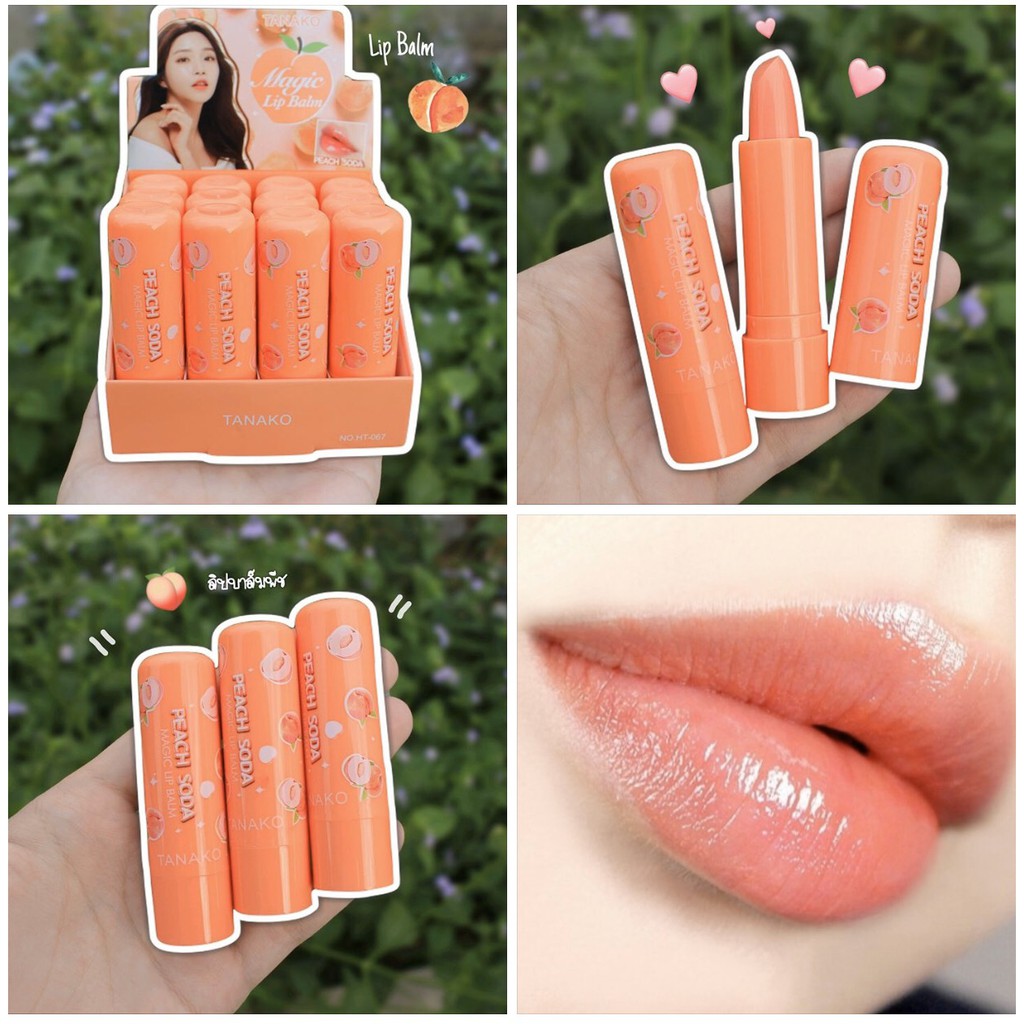 son dưỡng môi trái đào thái lan