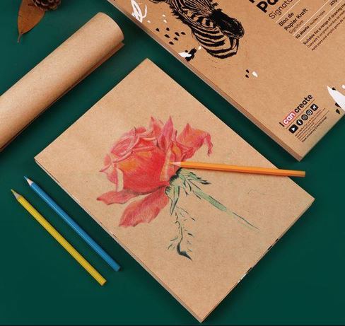 Sổ giấy kraft A4, Mont Marte, 50 tờ, 115gsm